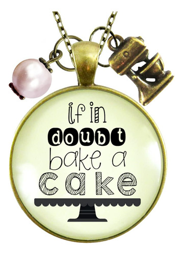 Baker Necklace If In Doubt Bake A Cake Southern Boho Jewelry