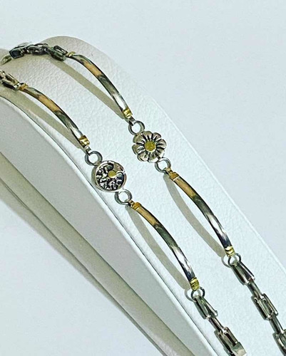 Pulseras Panther Plata Y Oro