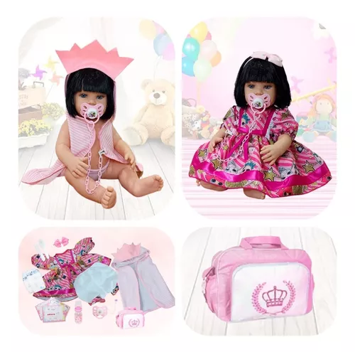 Kit Boneca Bebê Reborn Baby Menina