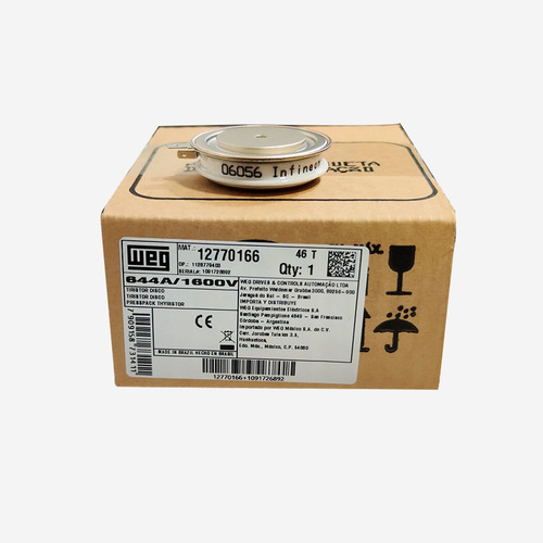 Tiristor Disco 644a 1600v P/ Soft Starter - Weg - 644a/1600v