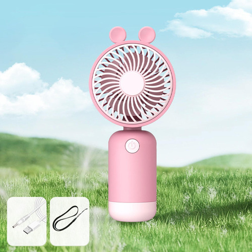 2 Mini Ventilador Portátil Usb De Dibujos Animados,