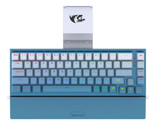 Teclado Redragon K641b Bw Rgb Shaco 60% Hotswap Azul Idioma A