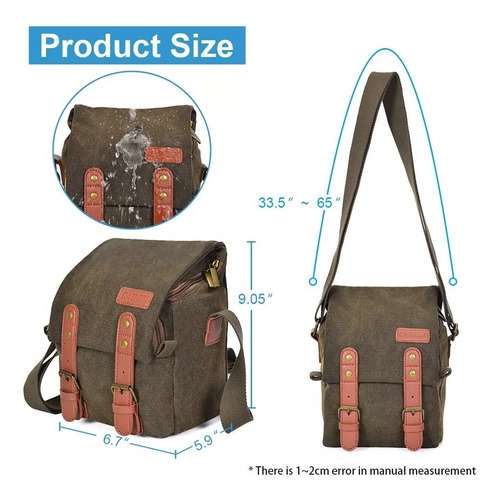 Imagen 9 de 9 de Bolso Caden N1 Para Cámara Fotográfica Cafe