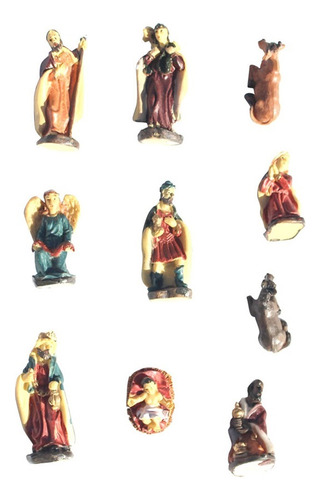 Juego De 10 Piezas De Figuras De Natividad Navideña,