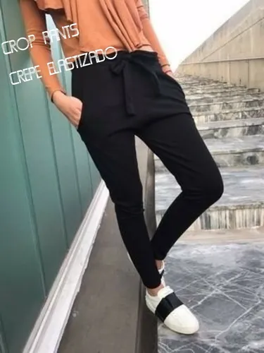 Pantalon negro lazo new arrivals
