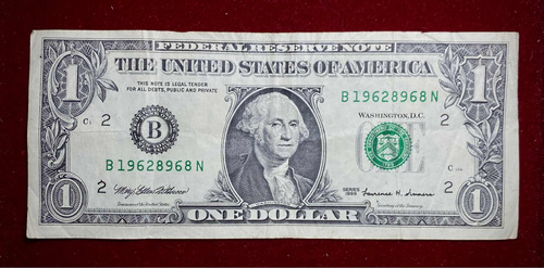 Billete 1 Dólar Estados Unidos 1999 B Nueva York Pick 504b