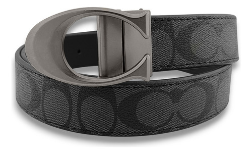 Cinturon Coach Signature Hombre Mujer Unisex Negro/hebilla C M 110cm