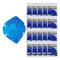 Comprar Kit 100 máscara Pff2 máscara reutilizável proteção contra vírus sem válvula azul n95 poeira pó Delta Plus