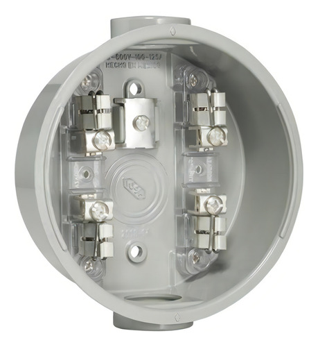 Socket Medidor Acometida Base Cfe Terminales Mufa Color Gris
