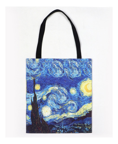 Bolsa De Lona Para Mujer Con Pintura Al Óleo Starry Sky, Bol