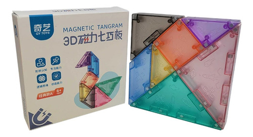 Tangram Magnetic Qiyi 3d Rompecabezas Antiestres