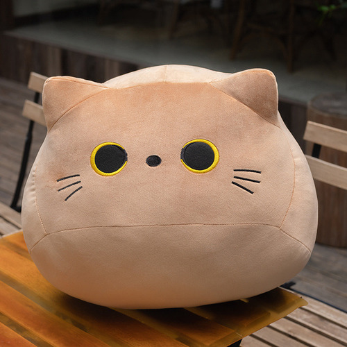 Almohada De Felpa De Gato Negro, Muñeca De Peluche Suave Par