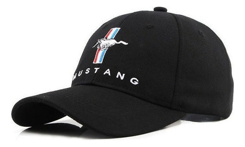 Gorra De Carreras Lazhu Mustang F1 Bordada Con Protector Sol