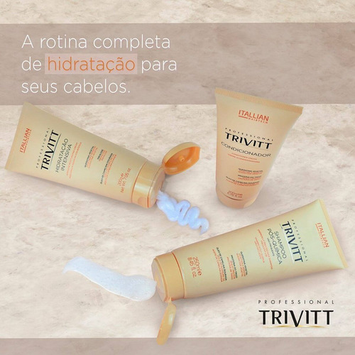 Kit Trivitt Shampoo 250ml Condicionador 200g Hidratação 500g
