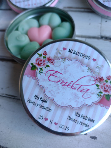 Latas Persoanlizadas X 10 Souvenir Con Jabones