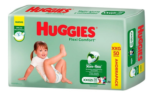 Imagen 3 de 9 de Pañales Huggies Flexi Comfort Ahorrapack