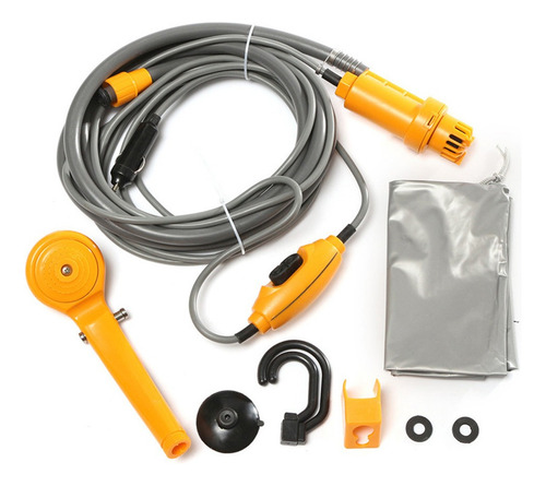 Herramienta De Lavado De Ducha Portátil De Coche Naranja 12v