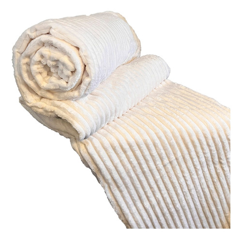 Cobertor Manta Flannel Antialérgico King Queen 2,20 X 2,40 Cor Branco