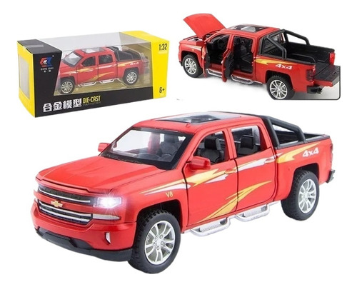 Chevrolet Silverado V8 4×4 Camioneta Miniatura Metal Autos