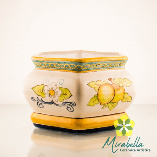 Maceta Hexagonal Mirabella Colección Sorrento