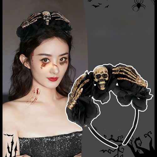 Diadema Gótica Con Forma De Calavera De Halloween Con Forma