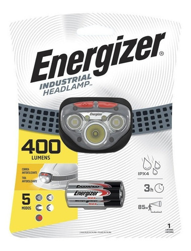 Linterna Minera Vincha Energizer 400 Lumens 5 Modos Ipx4