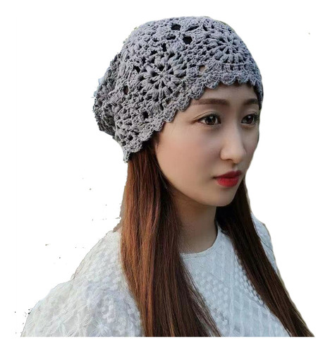 Gorro De Ganchillo De Algodón For Mujer, Gorro De Punto Hec