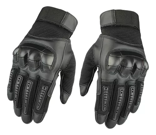 Guantes de malla de cuero para hombre, sin dedos, palma acolchada