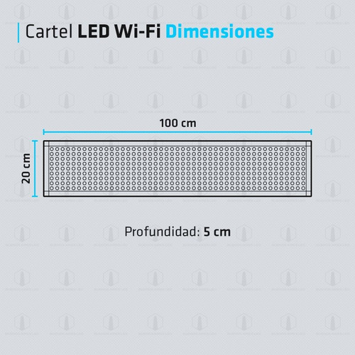 Cartel Led Programable Wifi Celular Vidriera Multicolor Rgb