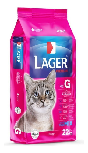 Alimento Lager Gatos Premium Gato Adulto X 22kg