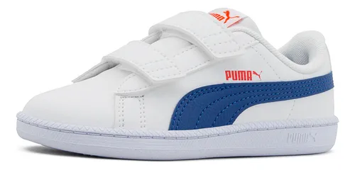 Tenis Puma Urbanos Para Ni o Up V Inf Velcro Blanco marino