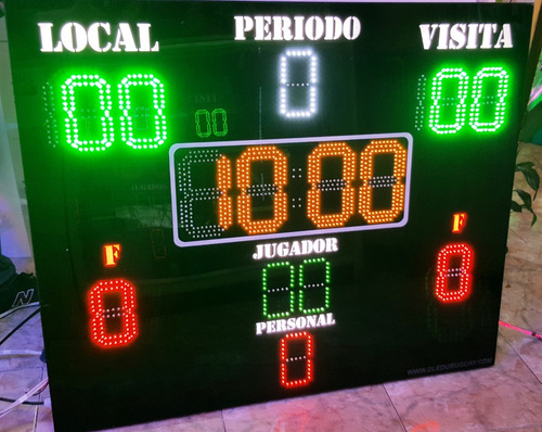 Imagen 4 de 6 de Tablero Basketball Completo Con 24 Segundo Y Cable
