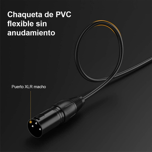 Cable Auxiliar Trs Plug 3.5/xlr Macho No Balanceado 3 Mtrs