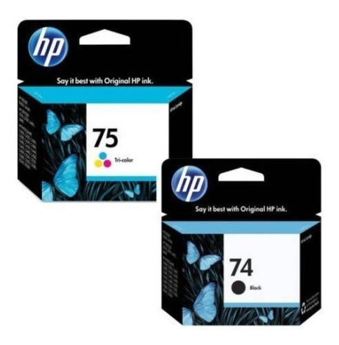 Kit Cartucho 74 Preto E 75 Colorido Para Impressora Hp
