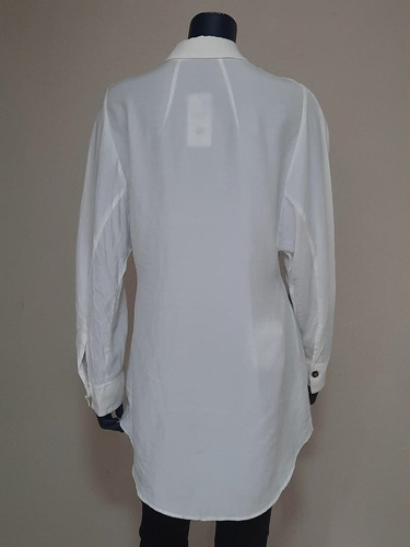 Blusa Oversize Botones Efecto Carey De Mango Talla G