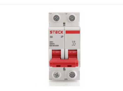 Imagen 3 de 3 de Llave Termica Bipolar Steck 2x20a Ubid 400v