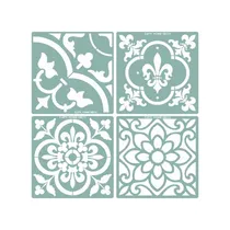 Comprar Kit X4 Stencils De Mayolicas Azulejo Cupa Home Deco 012