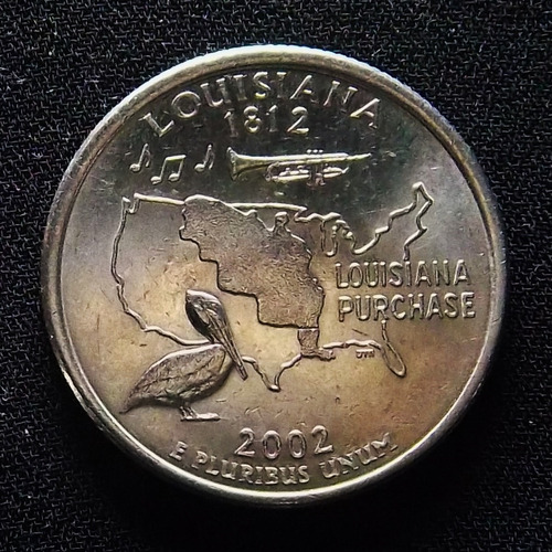 Estados Unidos 25 Cents 2002 D Exc Km 333 Louisiana