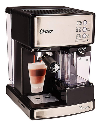 Cafetera Oster Primalatte Bvstem6602 Automática Negra Y Plat
