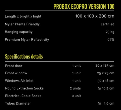 Imagen 7 de 7 de Carpa Indoor 100x100x200 Premium