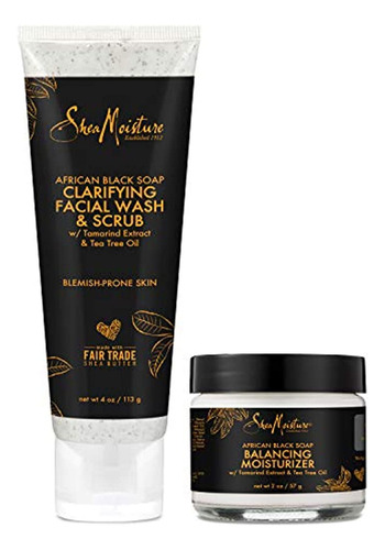 Loción Y Exfoliante De Jabón Negro Africano Sheamoisture, Li