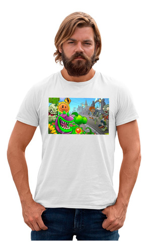 Playera Ojo Blanca Batalla Plantas Vs Zombies