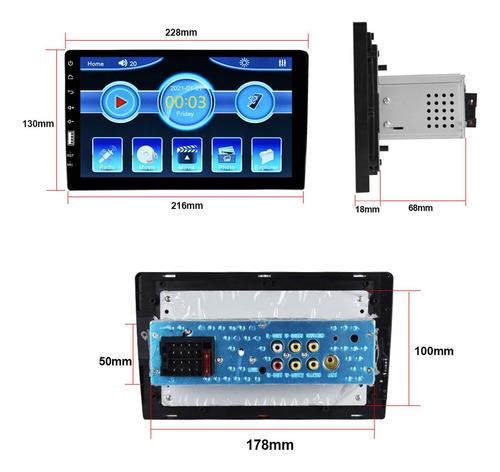 Reproductor Multimedia Control Del Radio De Coche Solamente