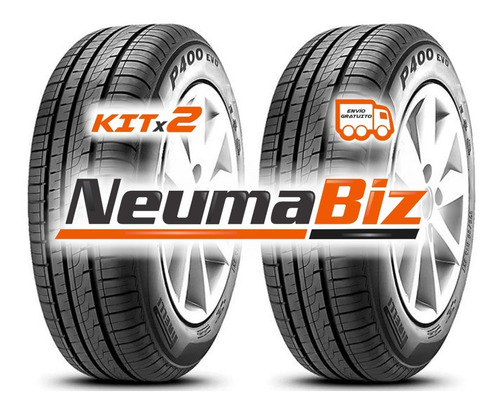 Imagen 2 de 5 de Kit X 2 Pirelli 185/60 R14 82h P400 Evo Neumabiz
