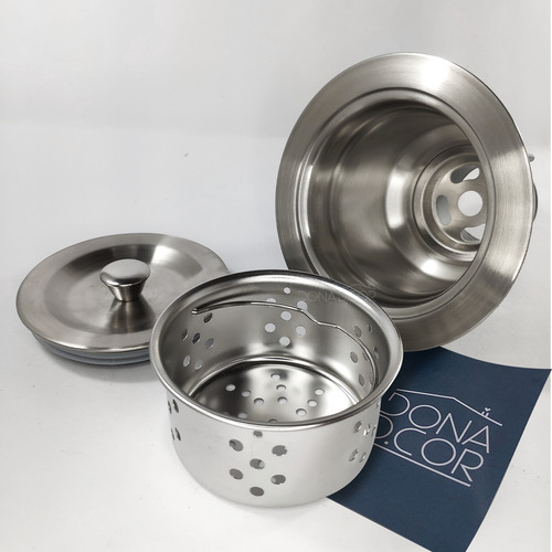 Valvula Para Cuba Lavatorio Salao De Cabeleireiro 4 1/2 Inox Com Cesto Higiênico Removível Ralo Basket Escoamento Cuba Salao De Beleza Barbearia Ralo Inox Escovado Fosco Dona D.cor