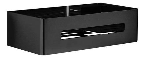 Organizador De Ducha Rectangular Peirano Color Negro Mate 21100n Black Estante Repisa Para Baño Multiuso Acero Inoxidable 304 De 1.8mm