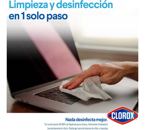 Toallitas Toallas Desinfectantes Clorox 75 U Sin Blanqueador