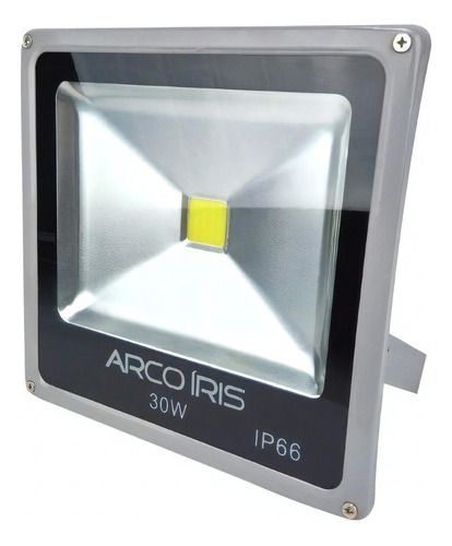 Refletor LED Arco Iris LED Refletor LED 30W com luz branco-frio e carcaça preto 90V/220V