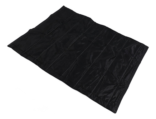 Manta Para Chimenea, Tela Oxford Negra, 2 Capas