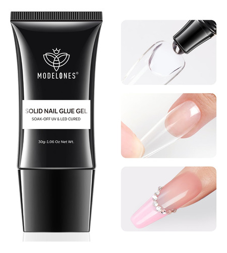 Gel De Uñas Modelones Solid 30 Ml Para Puntas De Uñas De Lar